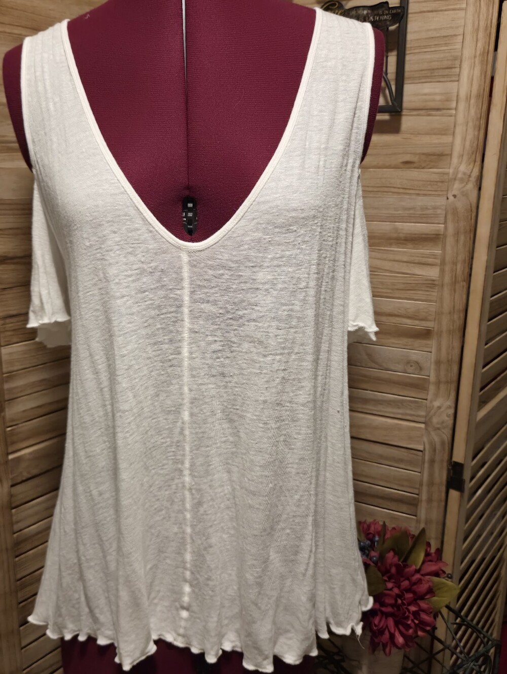 Free People S White Cold Shoulder Top